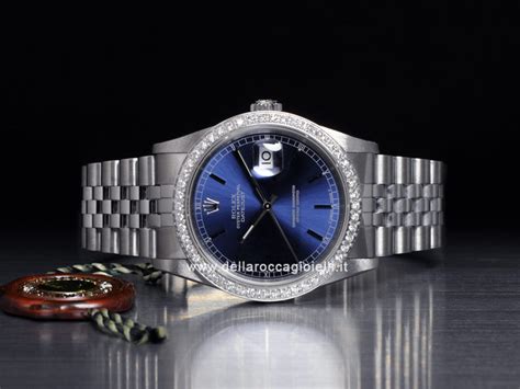 rolex datejust 16234 jubilee quadrante blu ghiera diamanti|rolex datejust 41 price.